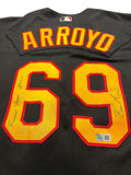 Bronson Arroyo Autographed Authentic Pirates Jersey - Player's Closet Project