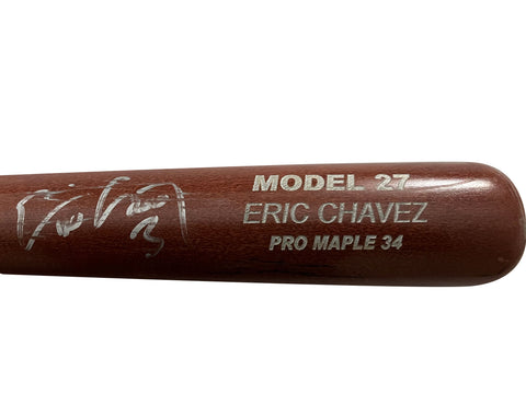 Eric Chavez Autographed Bat - Player's Closet Project