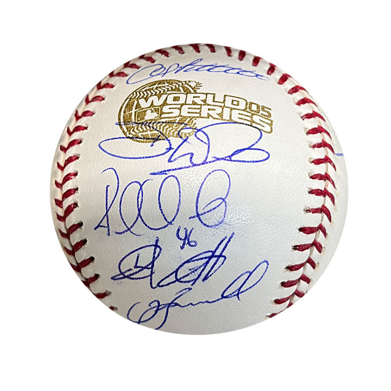 2005 World Series Game 4 Autographed Houston Astros Team Baseball Pl