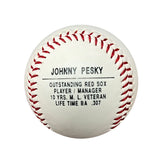 Johnny Pesky Autographed Boston Red Sox Fotoball - Player's Closet Project