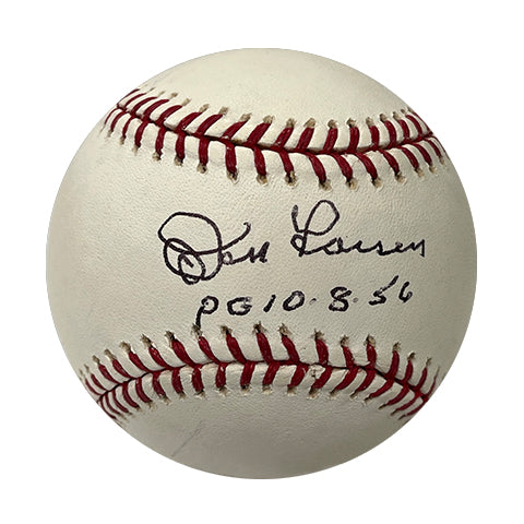 Don Larsen "PG 10-8-56" Autographed Baseball - Player's Closet Project