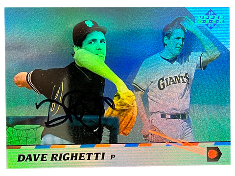 Dave Righetti 1993 Upper Deck MVP Autographed Baseball Card - Player's Closet Project