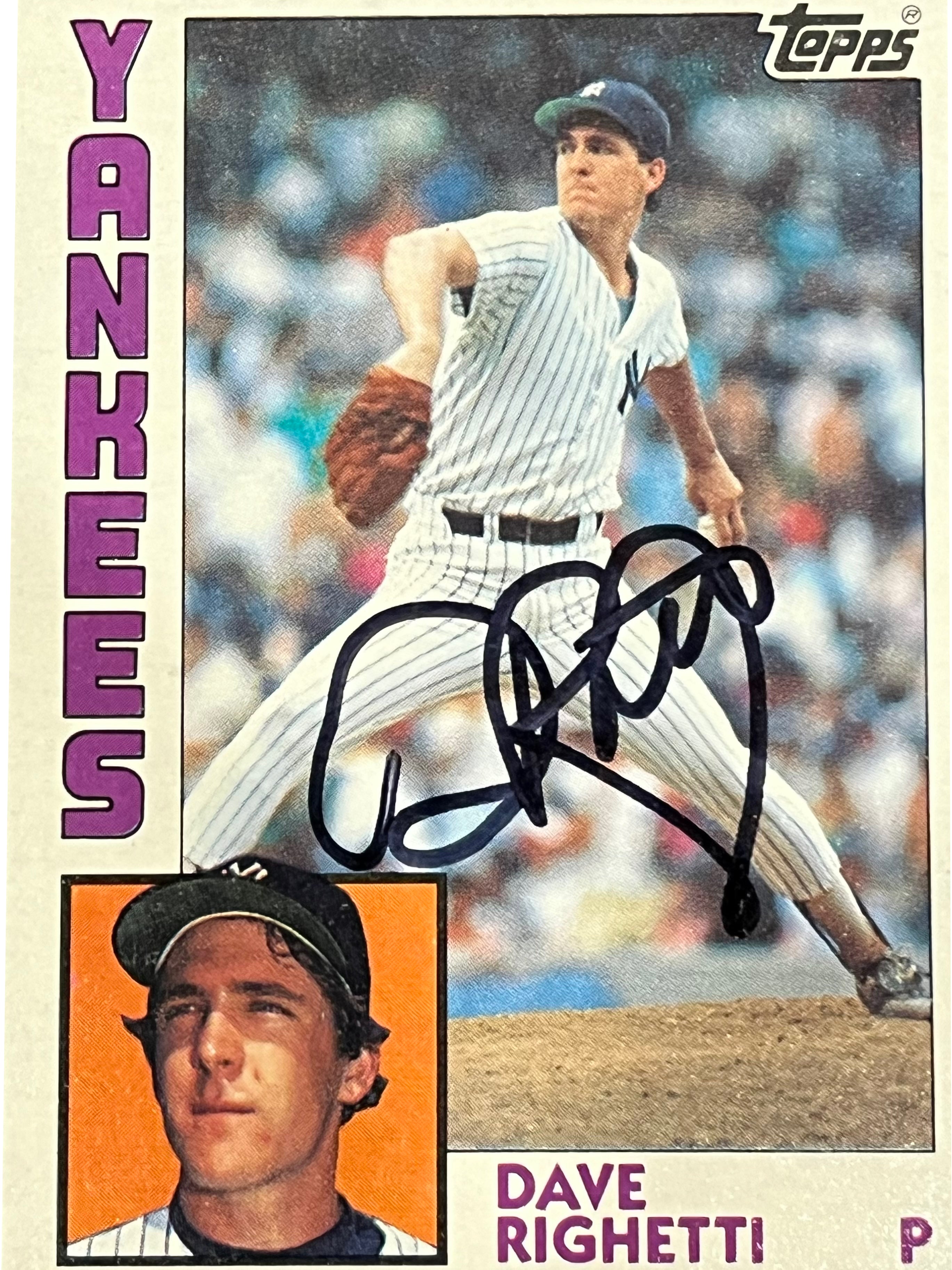Dave Righetti 1988 Topps Autographed Baseball Card - Player's Closet Project