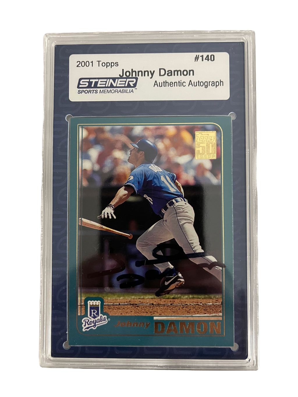 Johnny Damon 2001 Topps Autographed Baseball Card Player's Closet Pr