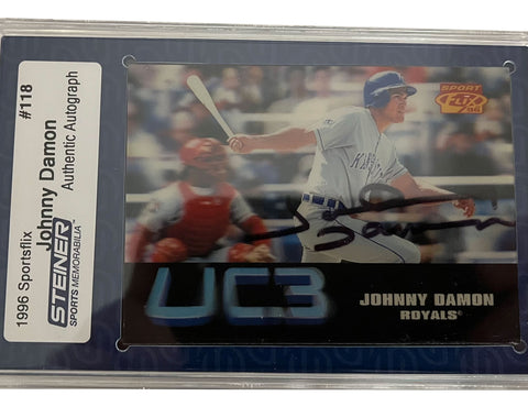 Johnny Damon 1996 Sportsflix Autographed Baseball Card - Player's Closet Project