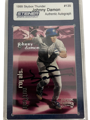 Johnny Damon Skybox Thunder Autographed Baseball Card - Player's Closet Project
