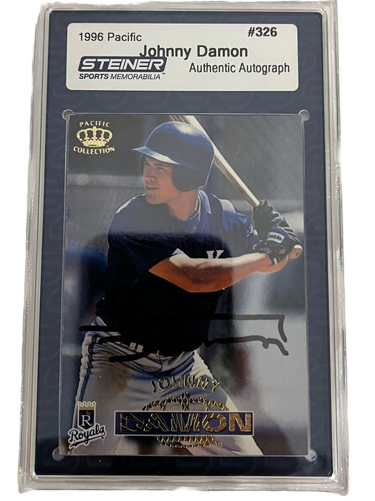 Johnny Damon 1996 Pacific Autographed Baseball Card - Player's Closet Project