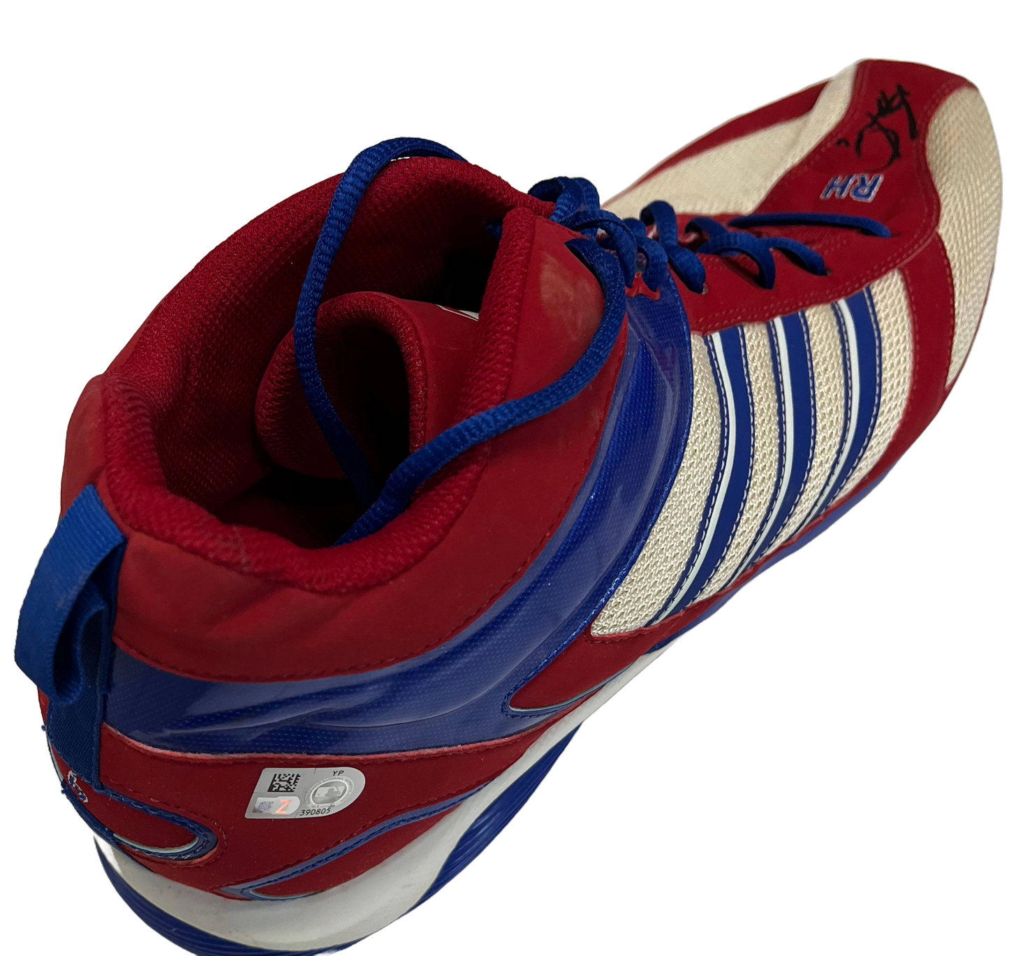 Ryan Howard Autographed Adidas Red/White/ Blue Right Cleat - Player's Closet Project