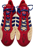 Ryan Howard Autographed Adidas Red/White/ Blue Cleats - Player's Closet Project