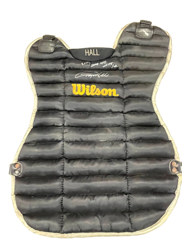 Toby Hall Autographed Game Used Chest Protector - Player's Closet Project
