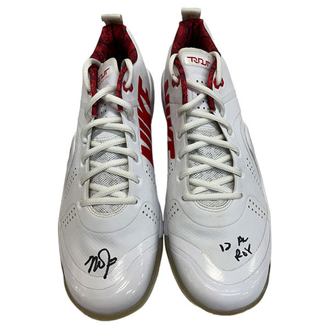 Mike Trout Autographed "12 AL ROY" Nike Force Zoom Trout 6 Turf White Size 11.5 - Player's Closet Project