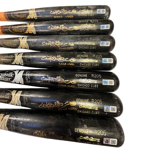 Carlos Pena Autographed Louisville Slugger Game Used Chicago Cubs Bat - Lot of 7 - Player's Closet Project