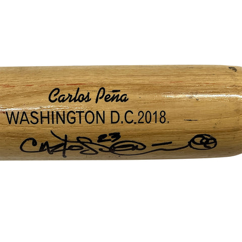 Carlos Pena Autographed Game Used 2018 All Star Legends & Celebrities Softball Game Bat - Player's Closet Project