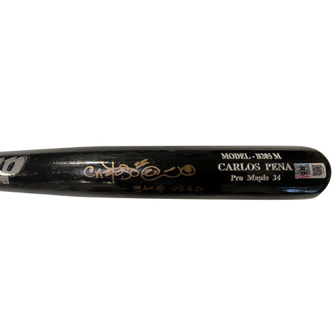 Carlos Pena Autographed BWP Game Used Bat - Player's Closet Project