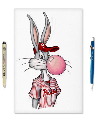 Bubblegum Bugs x MLB Phillies Limited Edition Art Print