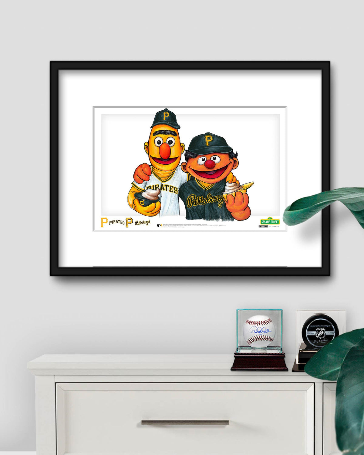 Bert and Ernie x MLB Pirates Limited Edition Art Print