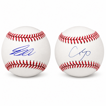 Pete Crow-Armstrong & Shohei Ohtani Autographed Baseballs with Mirrored Display Case
