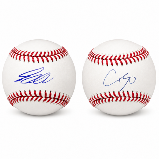 Pete Crow-Armstrong & Shohei Ohtani Autographed Baseballs with Mirrored Display Case