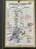 Clint Hurdle Framed Autographed 500th Victory as Pirates Manager Game Used Lineup Card - Player's Closet Project