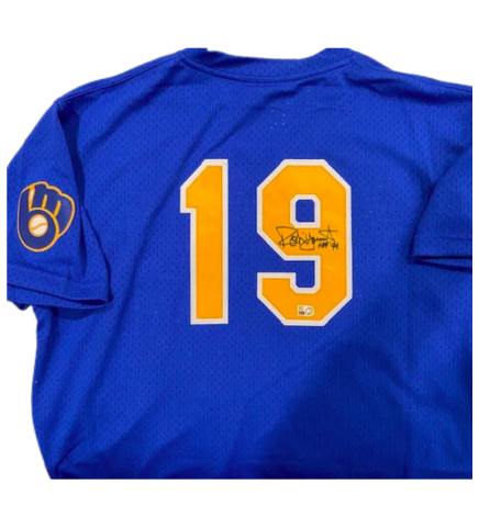 Robin Yount Autographed "HOF 99" Brewers Mitchell & Ness Batting Practice Jersey