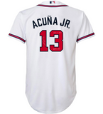 Ronald Acuna Jr. Autographed "40/70 Club, 2023 NL MVP" Braves White Authentic Jersey