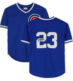 Ryne Sandberg Autographed Cubs Blue Mitchell & Ness Replica Jersey