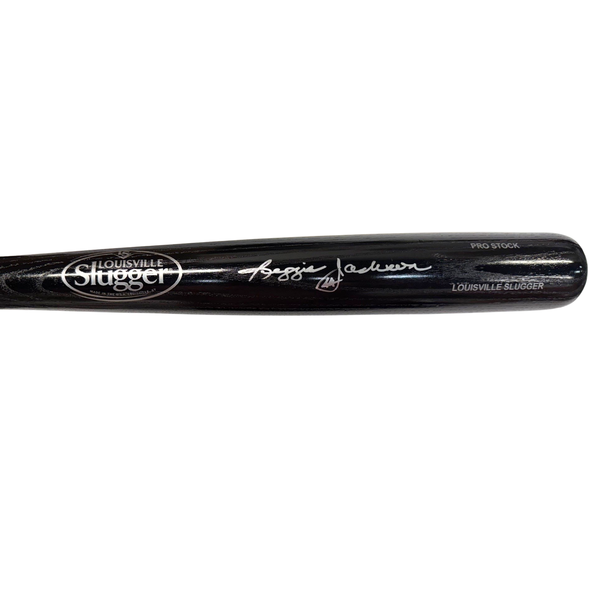 Reggie Jackson Autographed Black Louisville Slugger Bat