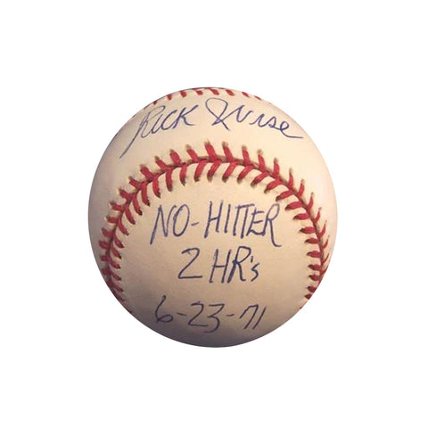 Rick Wise Autographed "No-Hitter, 2 HR's 6/23/71" - Presale