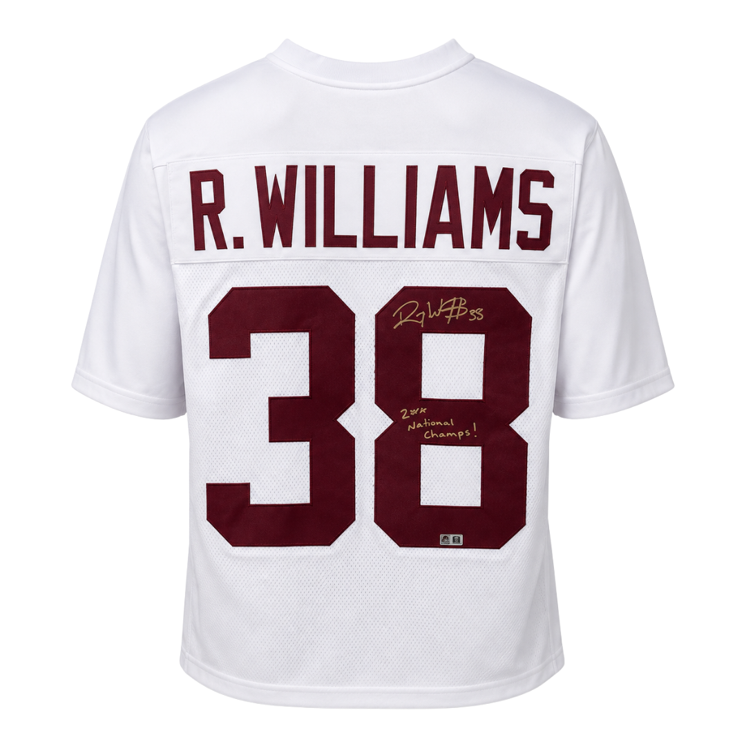 Roy Williams Autographed "2000 National Champs!" White Custom Jersey