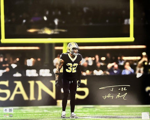 Tyrann Mathieu Autographed "Honey Badger" 16x20 - Saints On Field