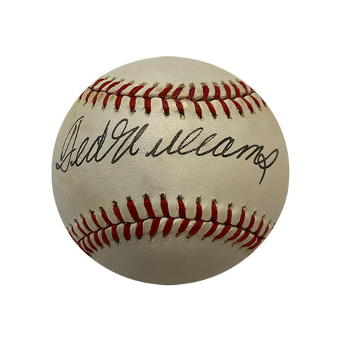 Ted Williams Autographed Baseball PSA Grade 7.5 - Player's Closet Project