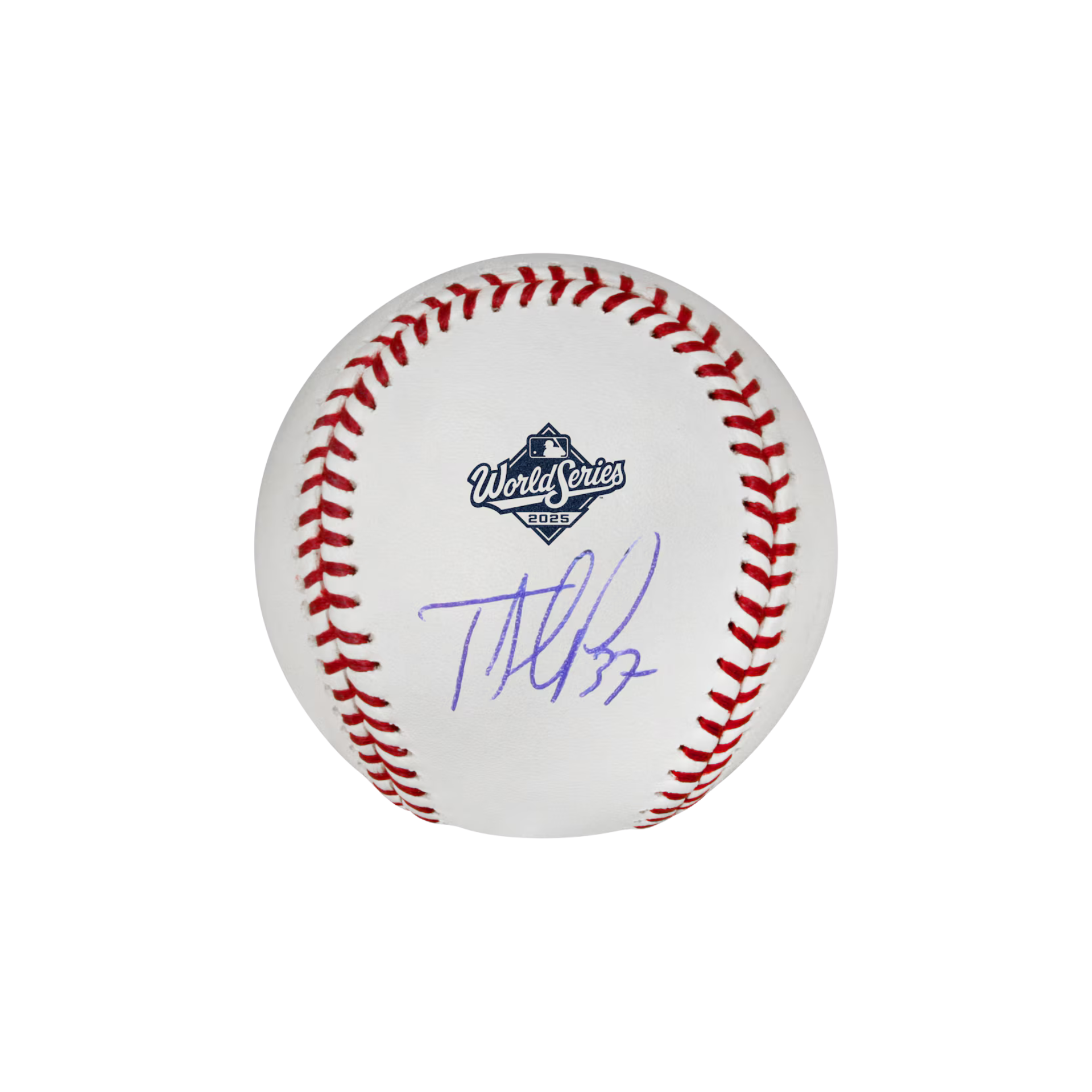 Teoscar Hernandez Los Angeles Dodgers Autographed 2025 MLB World Series Logo Baseball