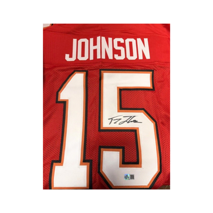 Tez Johnson Autographed Red Custom Jersey