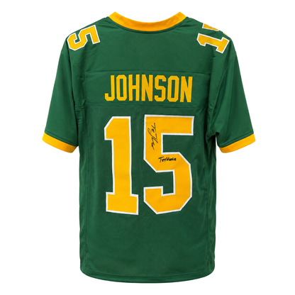 Tez Johnson Autographed "Tezmania" Green Custom Jersey