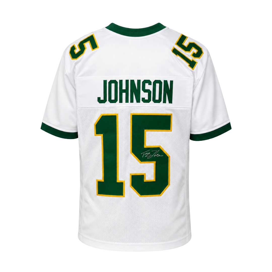Tez Johnson Autographed White Custom Jersey