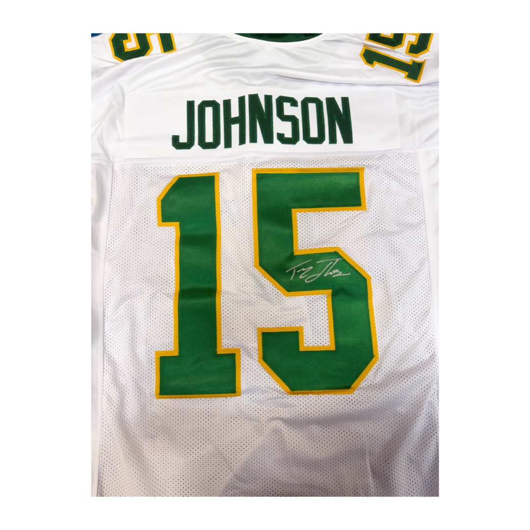 Tez Johnson Autographed White Custom Jersey