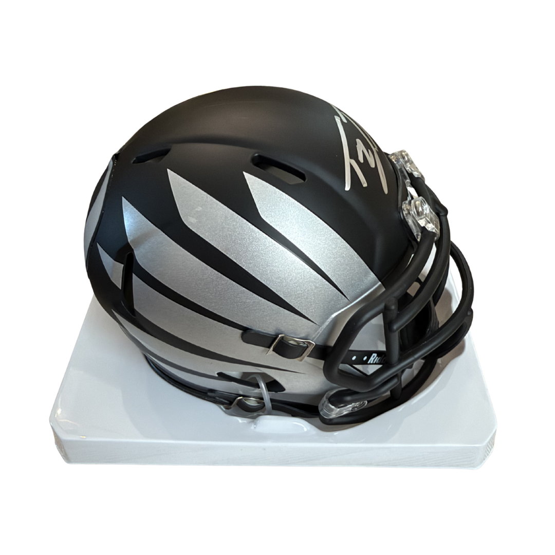 Tez Johnson Autographed Oregon Wing Mini Football Helmet