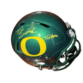 Tez Johnson Autographed "Tez-mania" Oregon Replica Football Helmet