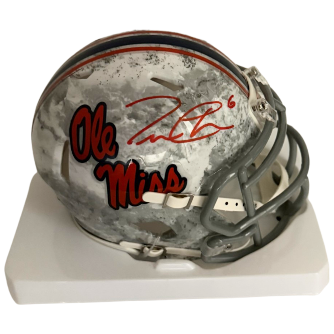 Trinidad Chambliss Autographed Gray RealTree Camo Mini Helmet