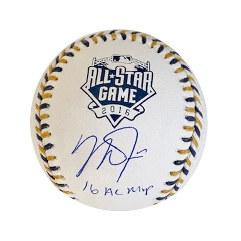 Mike Trout Autographed "16 AL MVP" 2016 ASG Logo Baseball