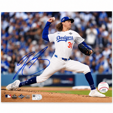 Tyler Glasnow Autographed Los Angeles Dodgers 8x10 Photo – White Jersey