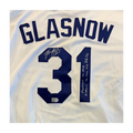 Tyler Glasnow Autographed "Fastest in MLB History to 1,000 K's 5/6/26" White Los Angeles Dodgers Authentic Jersey