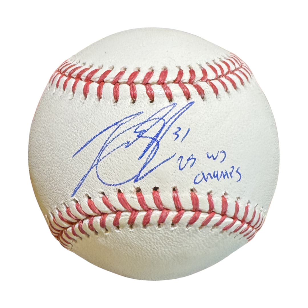 Tyler Glasnow Autographed "25 WS Champs" Baseball