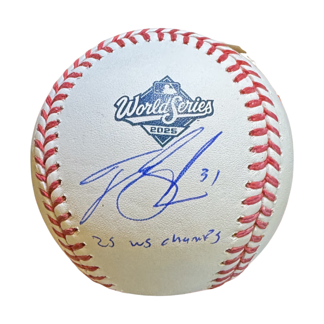 Tyler Glasnow Autographed "25 WS Champs" 2025 WS Logo Baseball