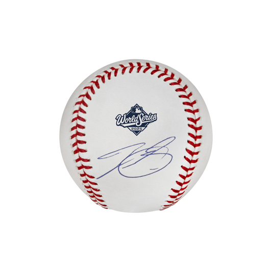 Tyler Glasnow Autographed 2025 World Series Logo Baseball - (PRESALE)