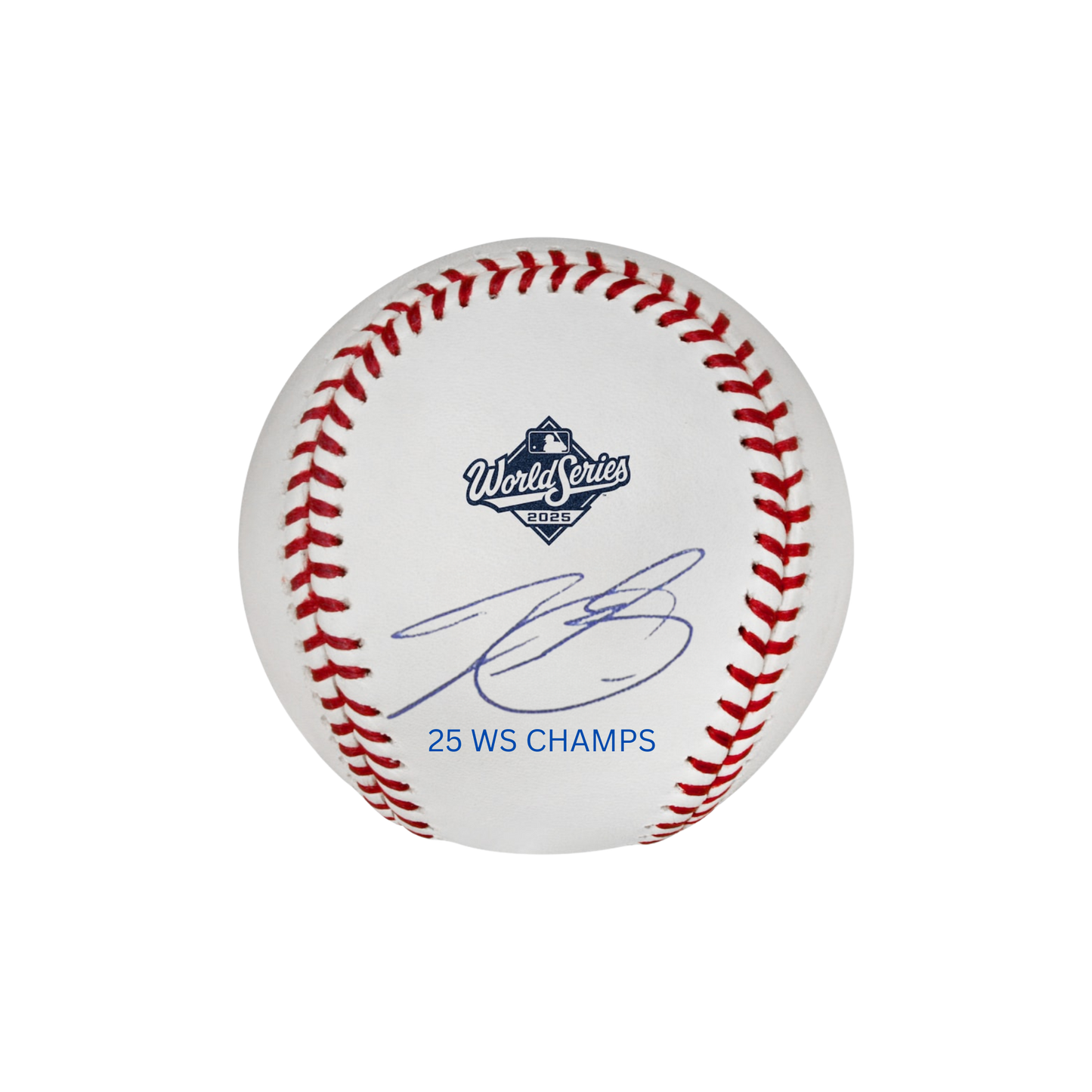 Tyler Glasnow Autographed 2025 World Series Logo Baseball - (PRESALE)