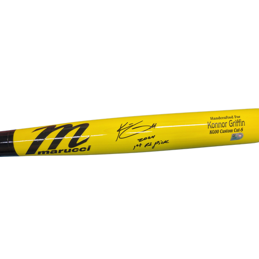 Konnor Griffin Autographed Game Model Yellow Marucci Bats