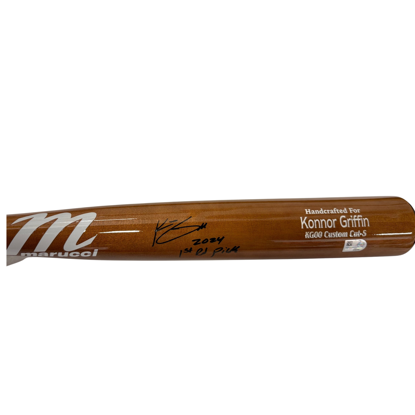 Konnor Griffin Autographed Game Model Brown Marucci Bats