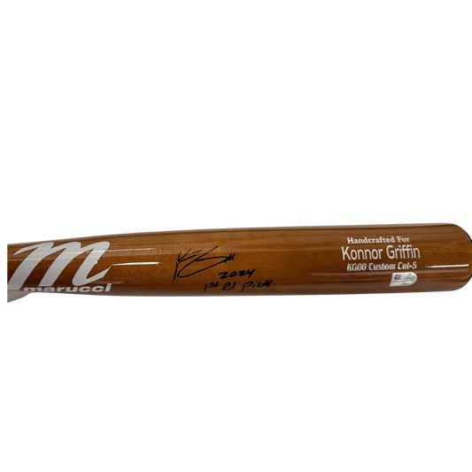Konnor Griffin Autographed Game Model Brown Marucci Bats