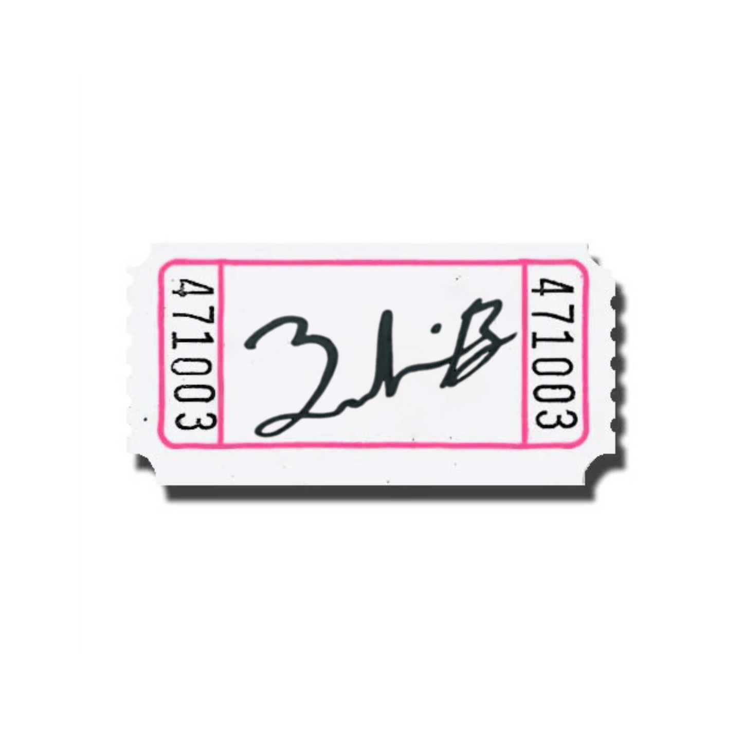 Zachariah Branch Public Ticket - Inscription
